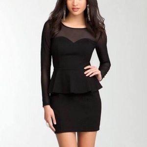 Black peplum dress